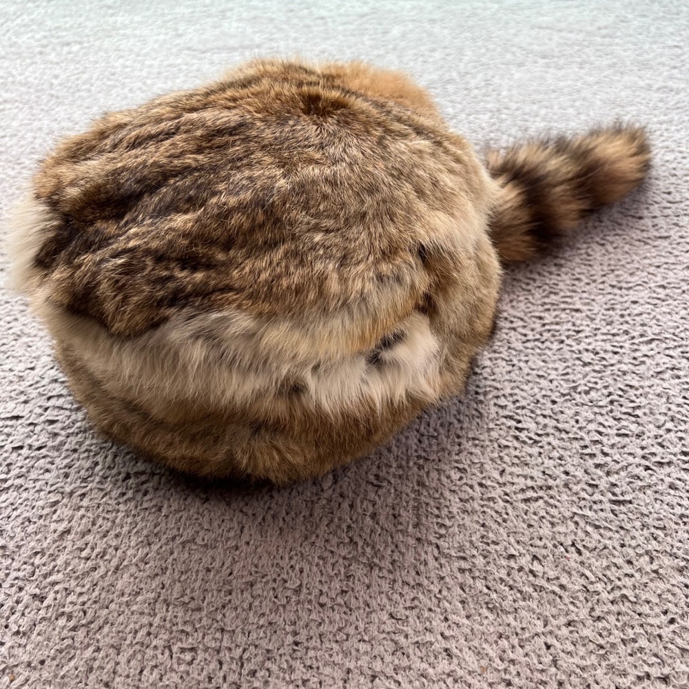 Globecraft Toronto Rabbit Fur Coonskin Hat Raccoon Tail Made in Canada XM